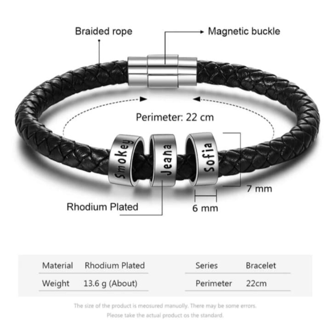 Father's Day Gift Name Bracelet Personalized Family Etsy