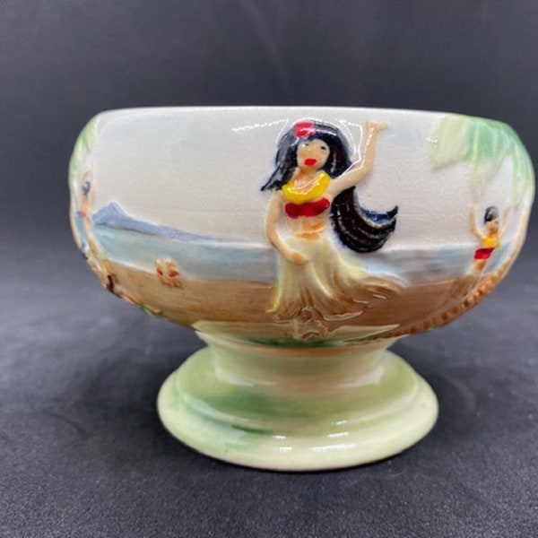 Vintage Tiki - Pequeño Hula Girl Bowl = Otagiri Mercantile Corporation [OMC]