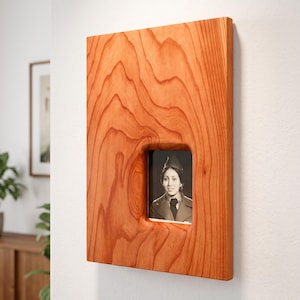Unique Custom Solid Wood Picture Frame | Rounded Rustic Accent | Natural Finish