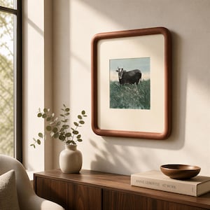 Picture Frame, Mid Century Hardwood - Cylindrical Profile | Satin Finish | Made In Canada