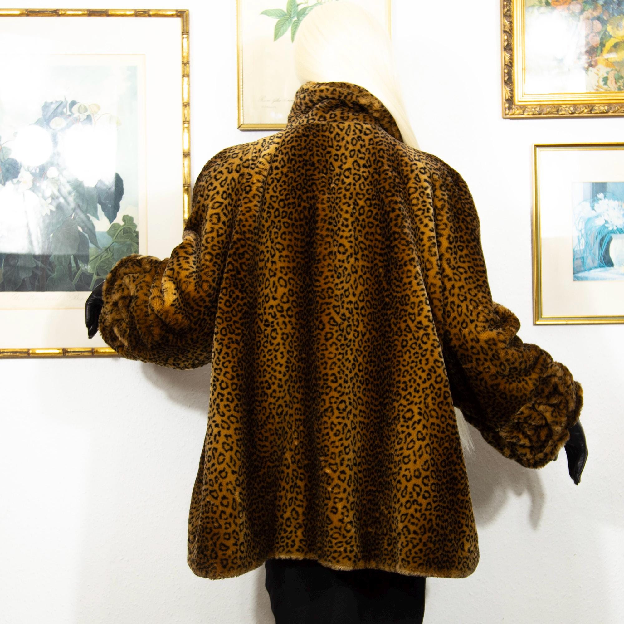 ジャケット・アウター 80S Vintage Fur Jacket Vintage FAUX FUR Jacket - 70s 80s Fur Jacket - Faux Fur