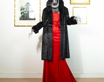 Vintage 1960s Faux Fur Coat – Création de Paris, Made in France Size M