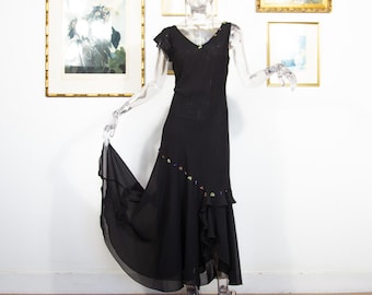 chinese dress ladies Vintage Chiffon Detail City Triangles Maxi Dress  Ragstock