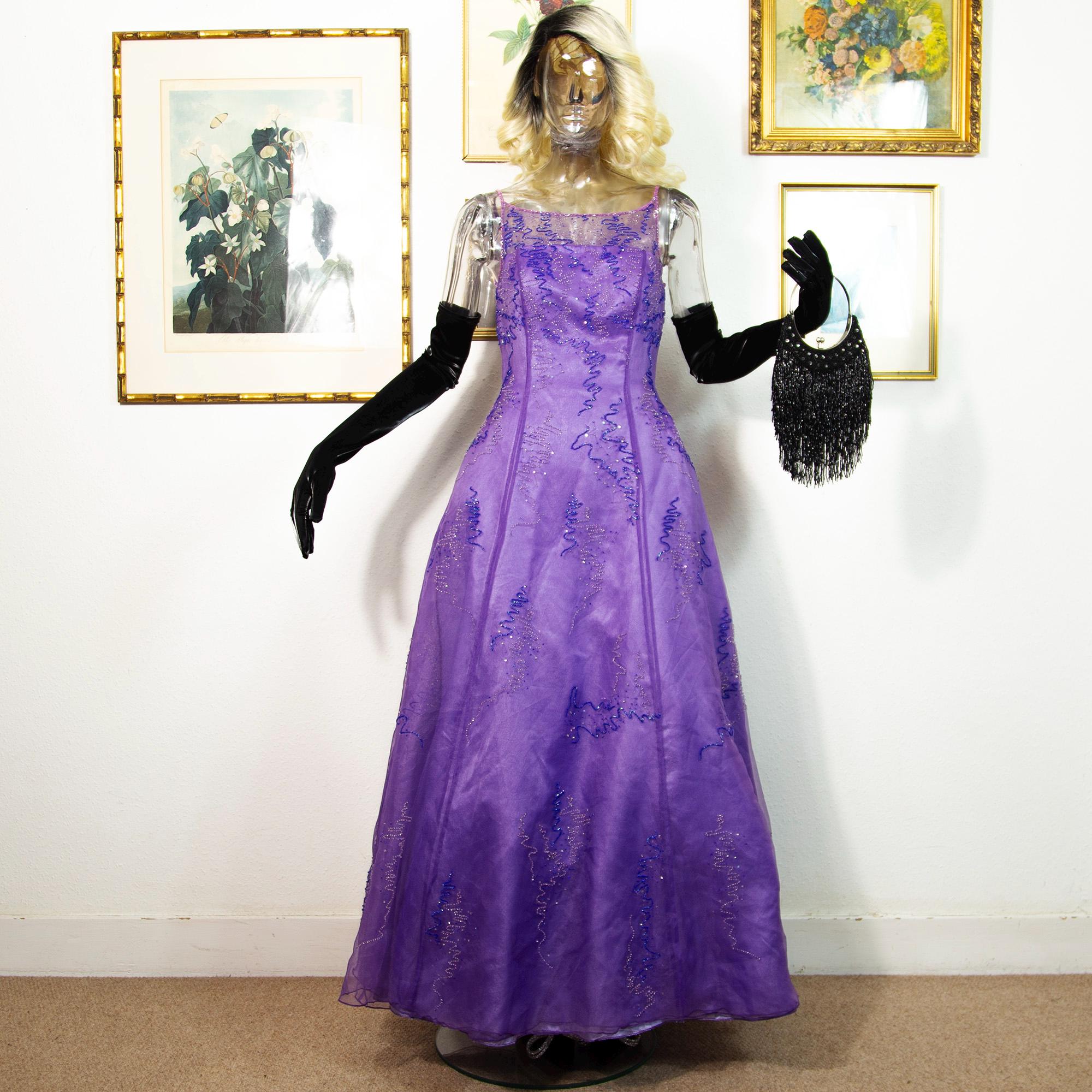 90s Purple Prom Dress - Etsy