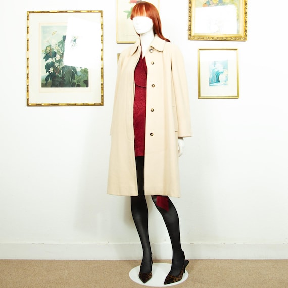 Abrigo vintage de mezcla de lana angora Marella de los años 80 con