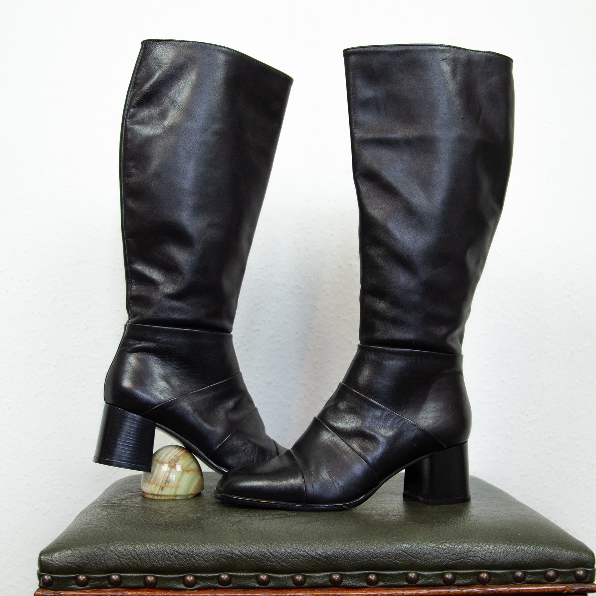 90s Knee High Boots - Etsy UK