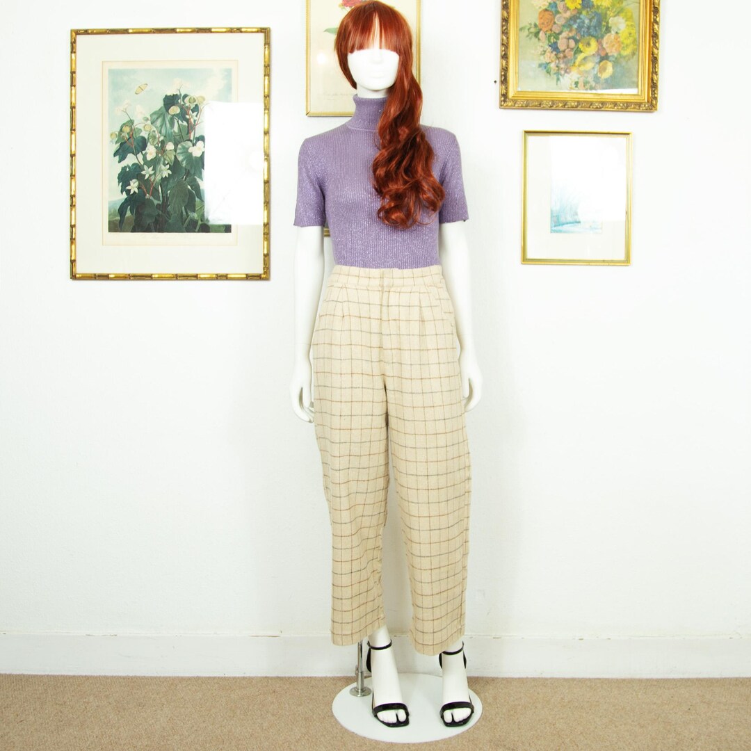 パンツ 90-00's old Check Wool-Blend Wide Slacks 101224031004_4_97a2b1ff-8aa5-