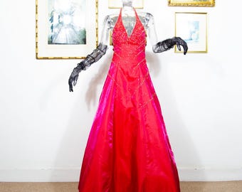 morgan & co red dress Morgan & Co Res Sequin Prom FormLong Gown Dress Size 4 Sleeveless