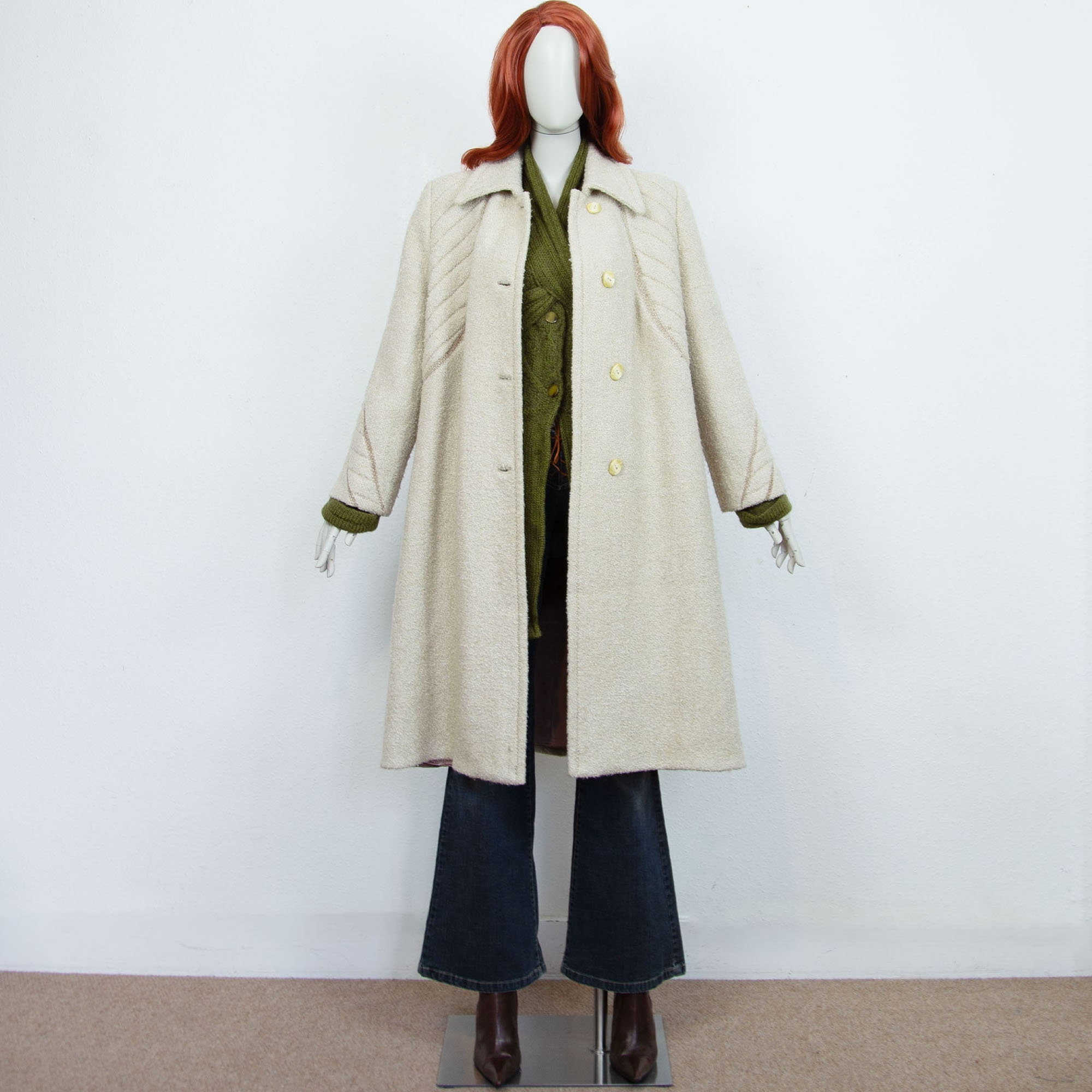 ENCOMING BACK PLEATS COAT 21aw ENCOMING BACK PLEAT COAT Pleated