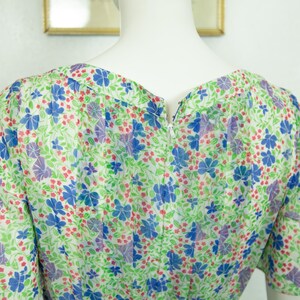1980s Spring Florals Midi Dress With Belt (S/M)