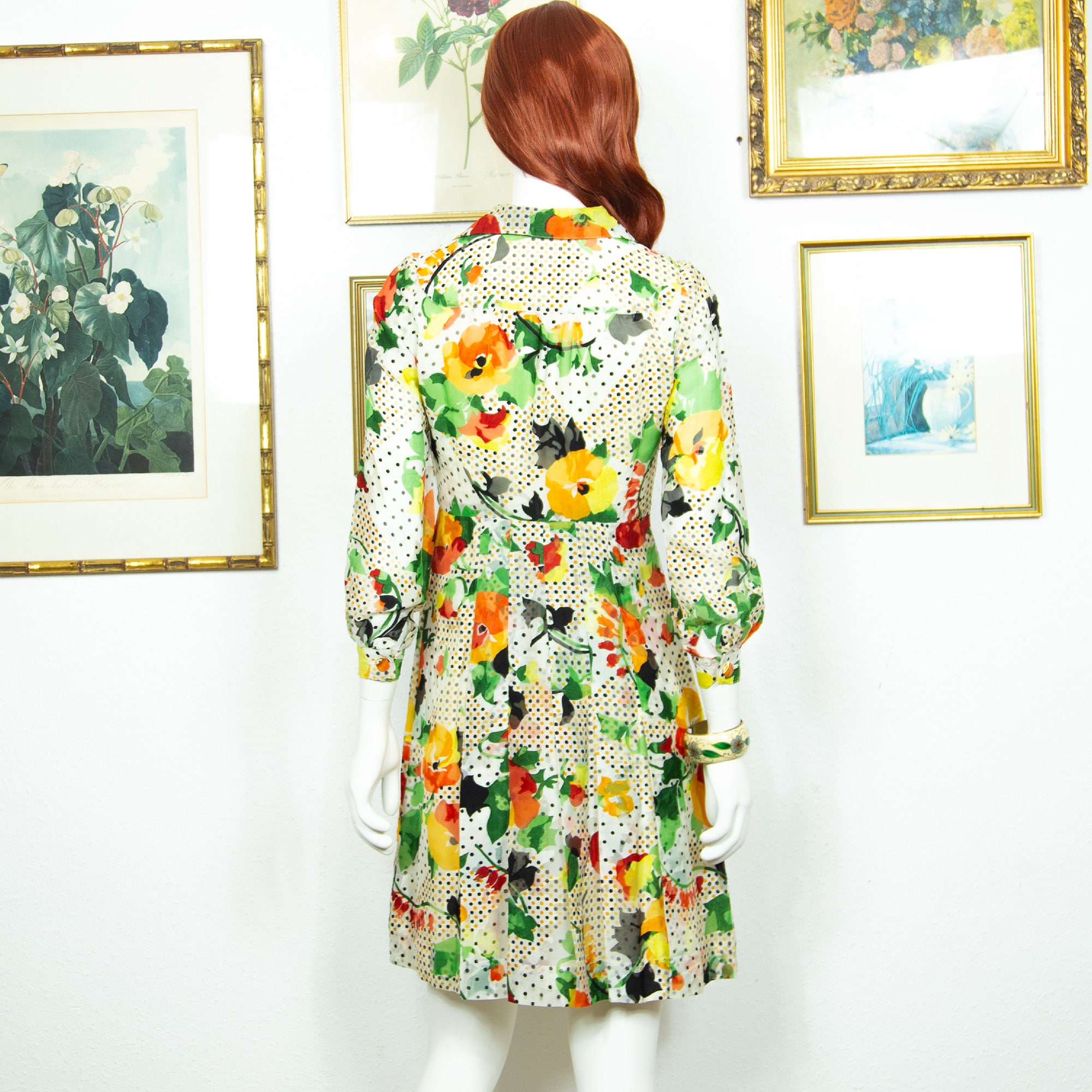 lace bodice fit and flare dress Size 8 Mini Dress - 1960s Hippie Bohemian Tunic Kaftan main image 0