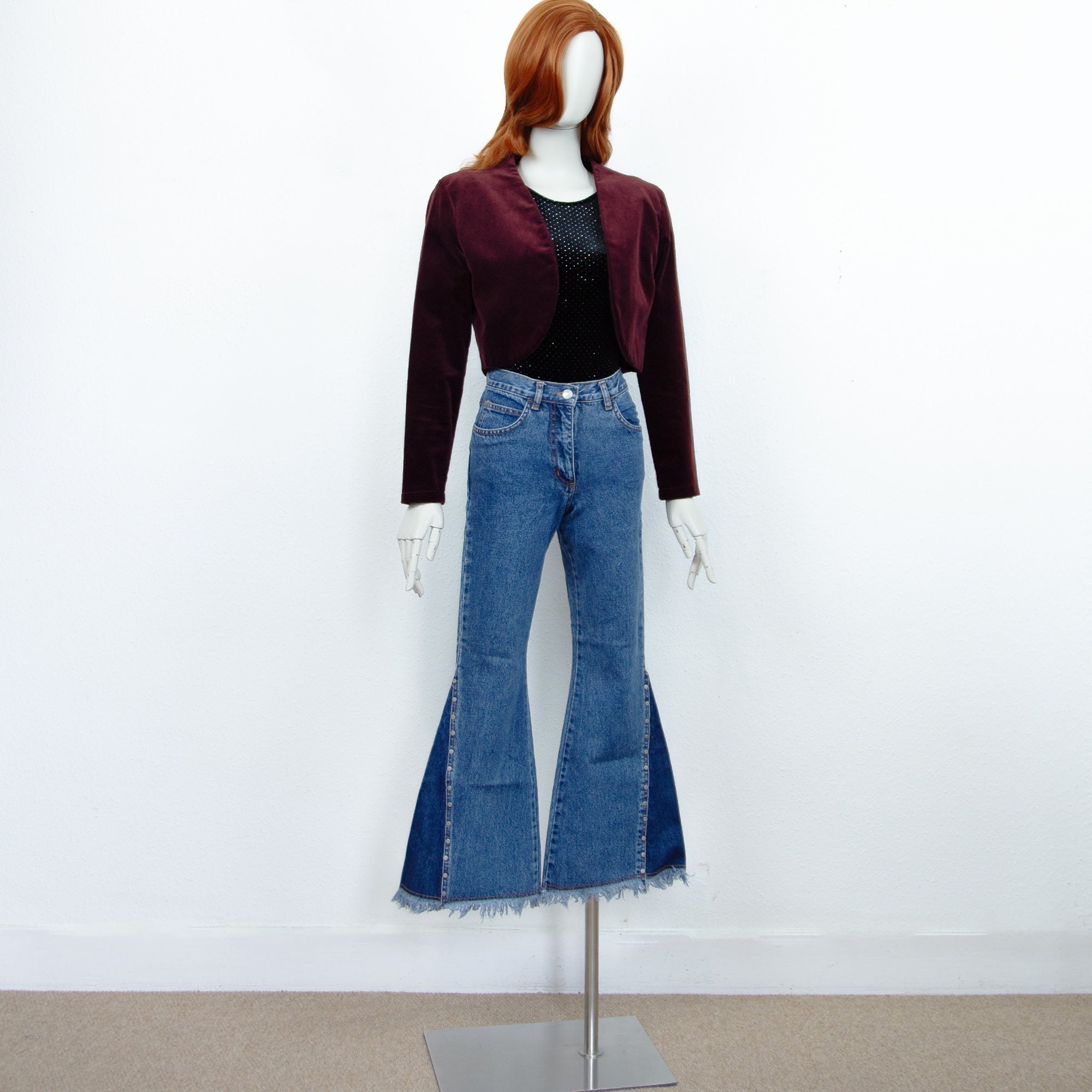 Denim Blue StitchedJacket & Skirt LLLLAB Denim Blue StitchedJacket & Skirt LLLLAB