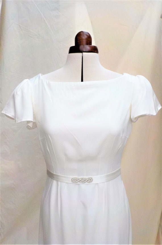 silk crepe wedding dress
