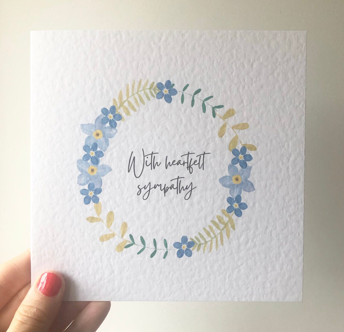 Sympathy Card Flowers Condolence Bereavement Etsy