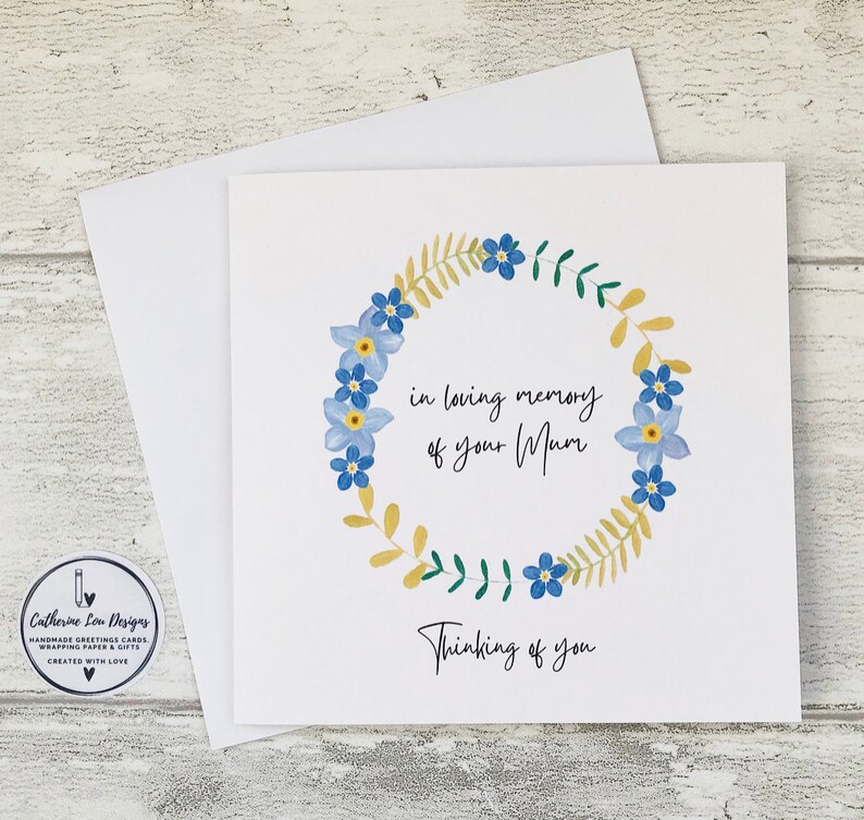 Sympathy Card Nan Pink Condolence Bereavement Etsy