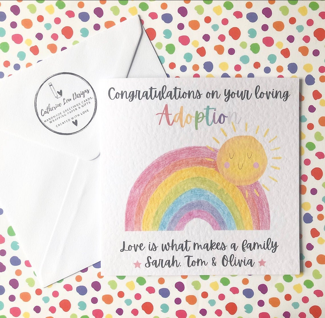 Adoption Card Congratulations on your loving adoption Etsy
