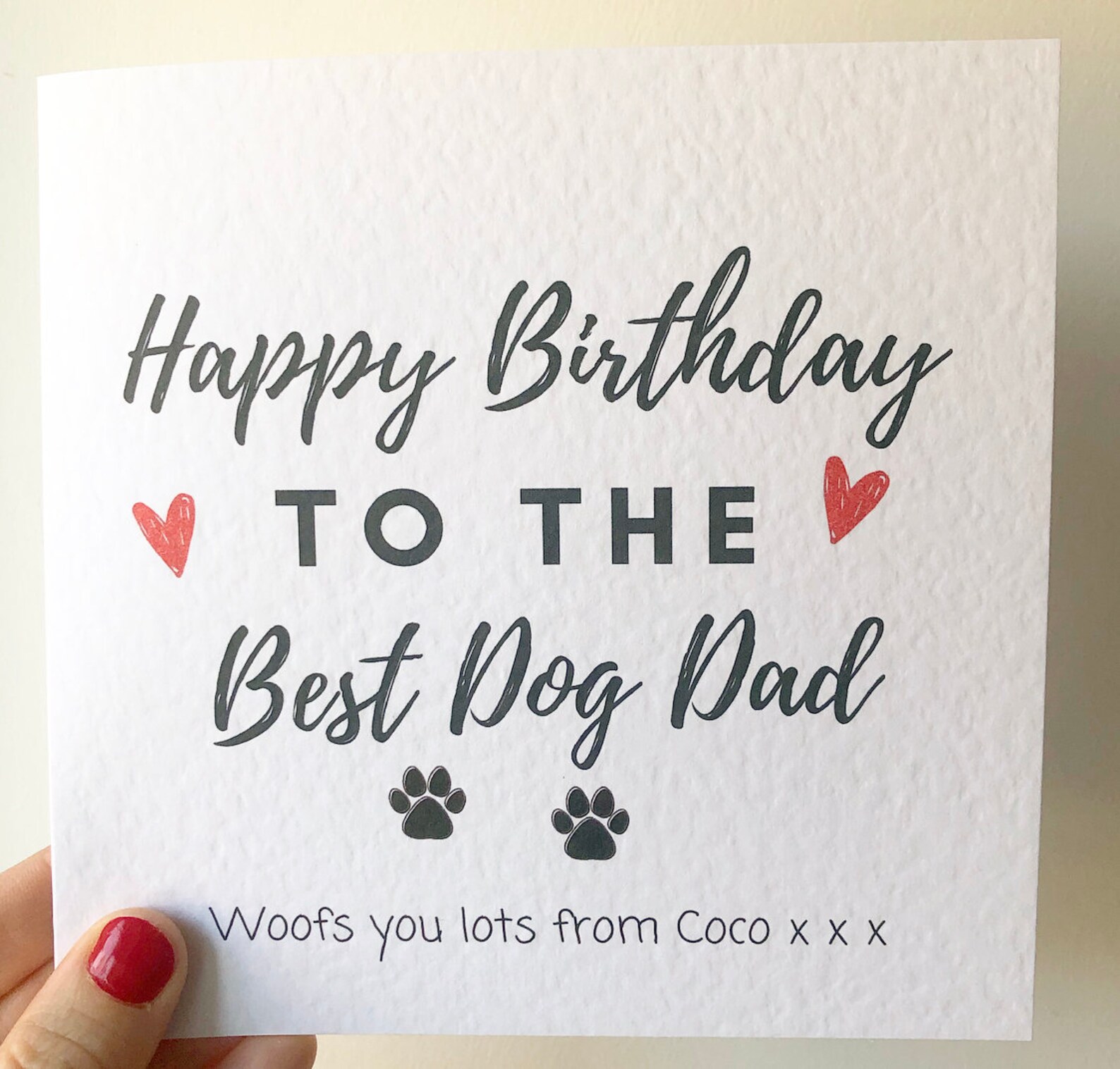 Happy Birthday dog dad card personalised happy birthday card Etsy