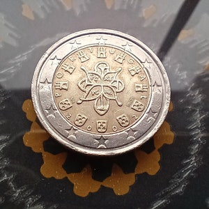 Portugal 2 euro 2002 with mint errors rare unique coin