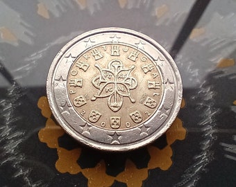 Portugal 2 euro 2002 with mint errors rare unique coin