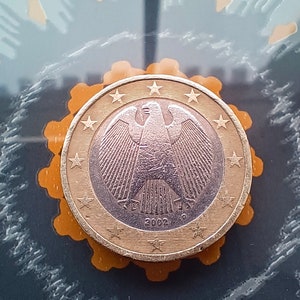 1 euro 2002 D Germany rare coin with mint errors Germany Eagle