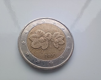 2 euro Finland 2000 rare coin cloudberry