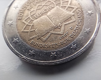 Germany 2 Euro Coin 2007: Treaty of Rome, Mint Error