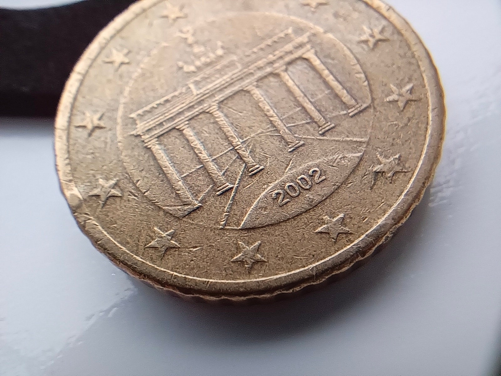 2002年　ドイツ、50ユーロセント、ミントD,　F,　J　三枚の 2002年 ドイツ、50ユーロセント、ミントD, F, J 三枚のコイン 2002年