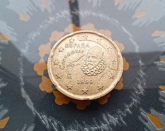 20ユーロセント スペイン 1999年 セルバンテス 希少コイン 小さな