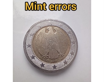 2 euro 2011 Germany rare coin with different mint errors