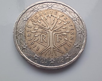 2 euro 2002 France coin mint errors Liberte Egalite Fraternite tree mint house of Paris misminting