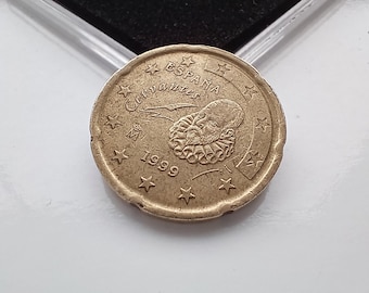 20 euro cent Spain 1999 Cervantes rare coin small errors