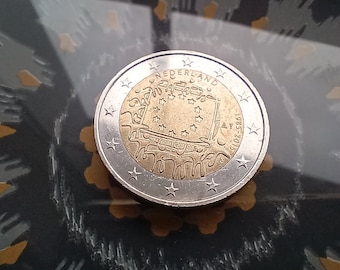 2 euro Netherlands 1985-2015 commemorative coin rare 30th anniversary of the EU flag good condition coin