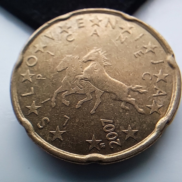 20 euro cent 2007 Slovenia Lipizzaner horses good condition coin rare