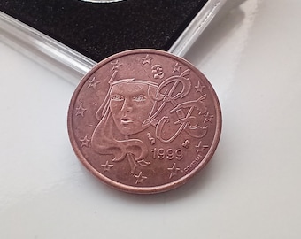 5 euro cent France 1999 rare coin good condition feminine Marianne