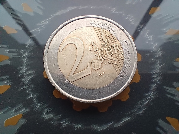 2002 年フランス 2 ユーロ硬貨: 造幣局エラー、「Liberte Egalite