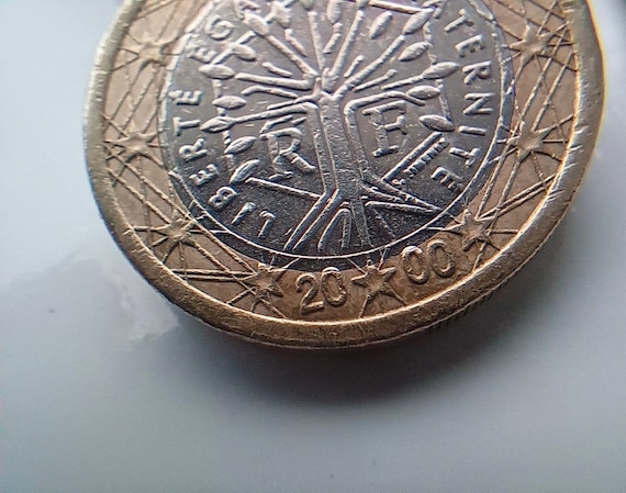 1 euro 2000 Francia moneda rara acuñación errónea Liberte Egalite