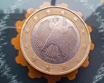 1ユーロ硬貨 ドイツ、2002年 D、造幣局のエラー欠陥 #39 - Etsy 日本