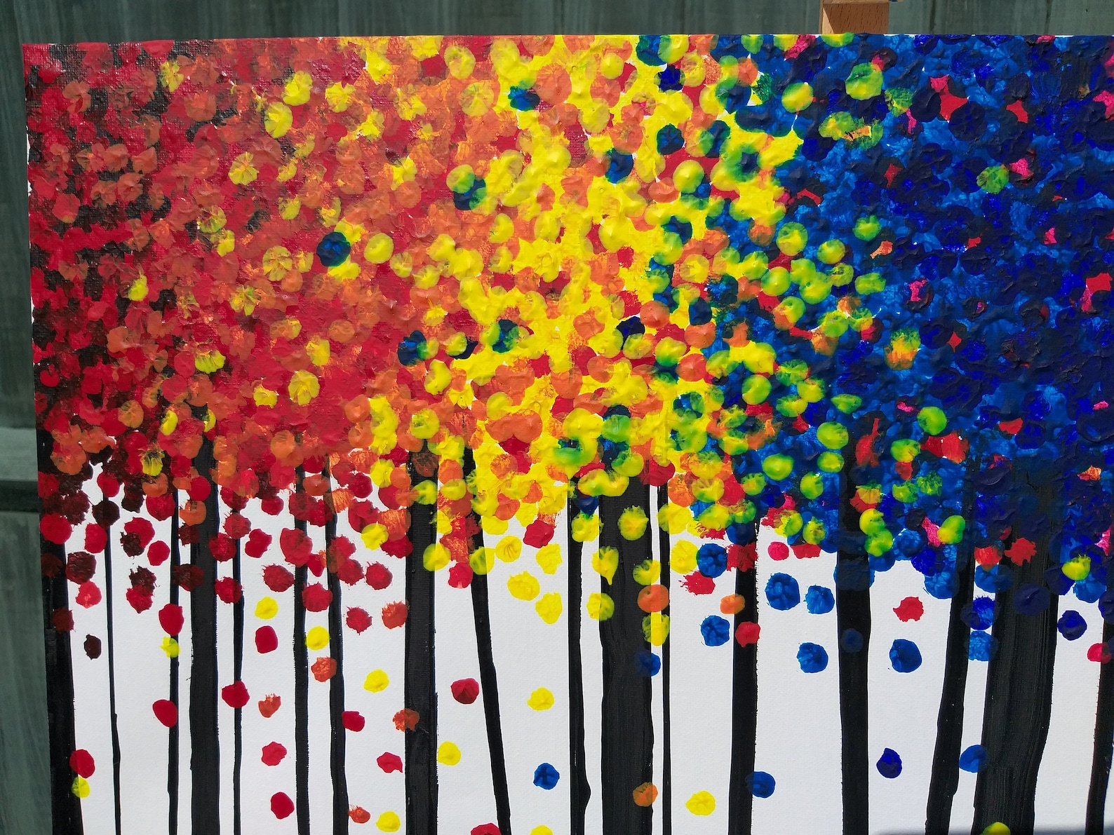Original Painting Pop Trees Etsy