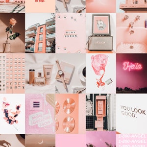 50/75 Prints Just Peachy Pink Collage Kit - Etsy