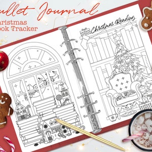 Printable Christmas Book Tracker Pages for Planners and Journals – Fits A5 and Half US Letter