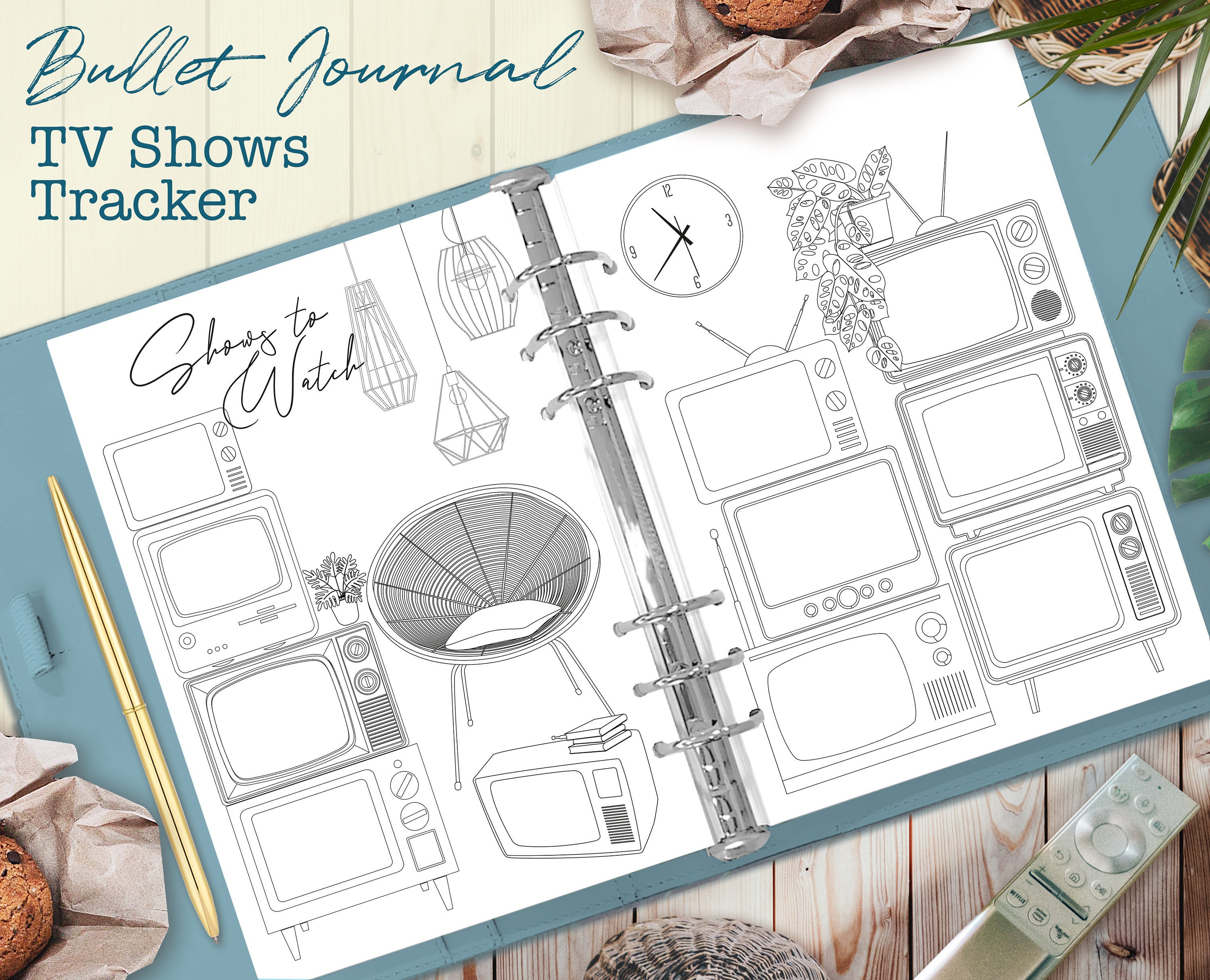 Printable TV Shows I Want to Watch Tracker Pages for Planners and ...