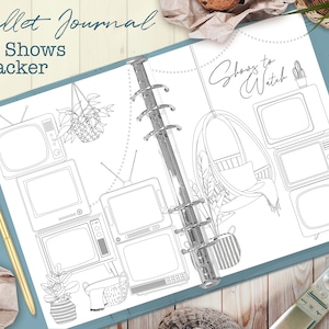 Printable TV Shows I Want To Watch Tracker Pages for Planners and Journals – Fits A5 and Half US Letter