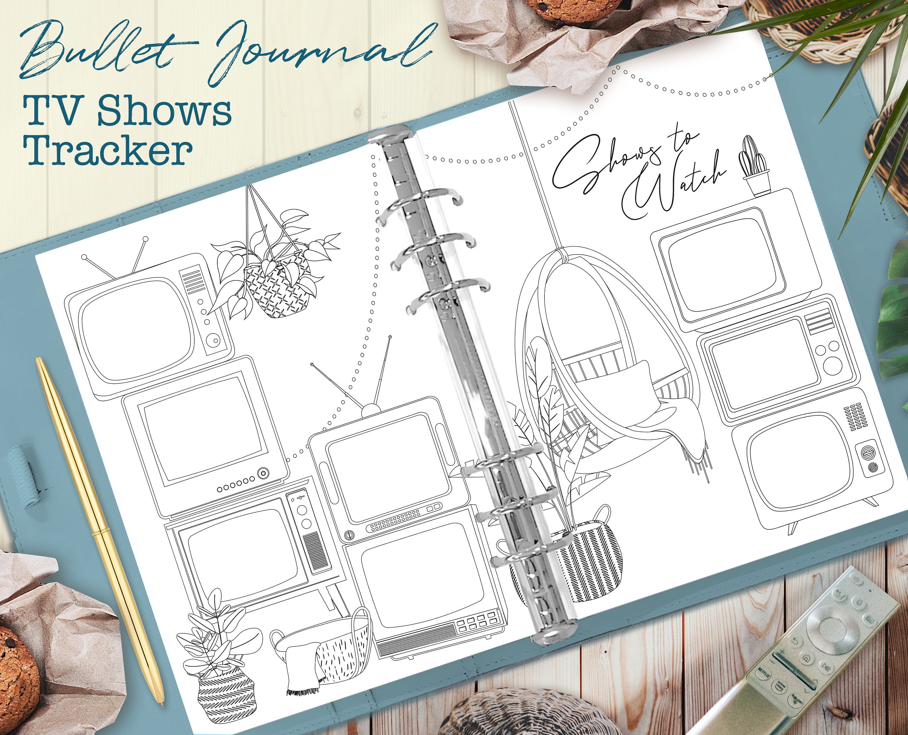 Printable TV Shows I Want to Watch Tracker Pages for Planners and ...