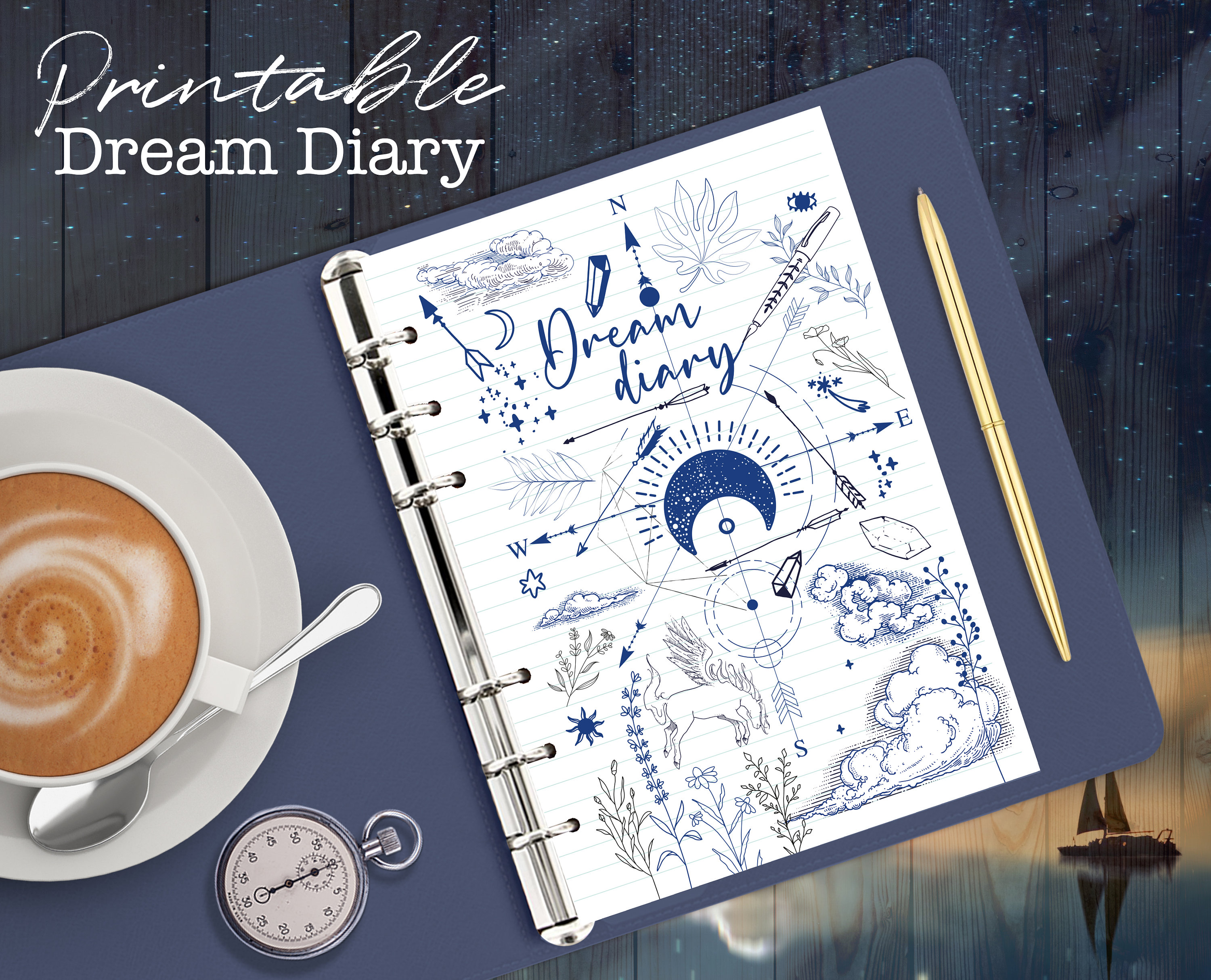 Printable Dream Diary Tracker Pages for Bullet Journals and Etsy France