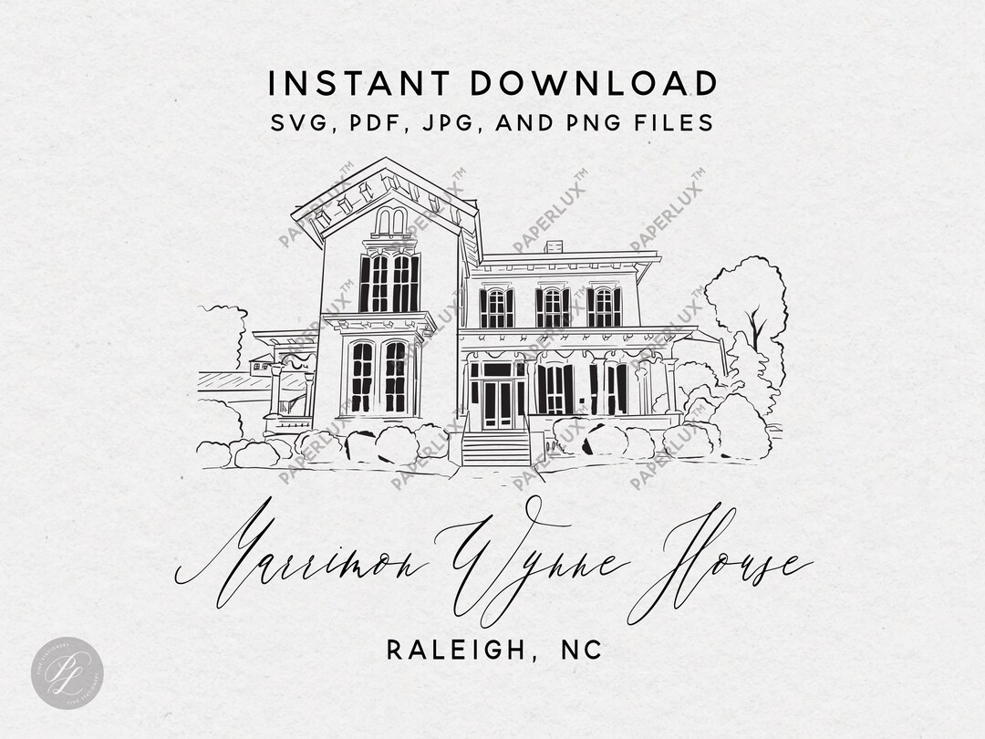 Merrimon-wynne House Wedding Venue Illustration – Raleigh NC