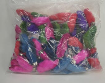 Bulk 25 New Lucky Rabbits Foot Key Chain, Zipper Pull, Charm 5 different colors