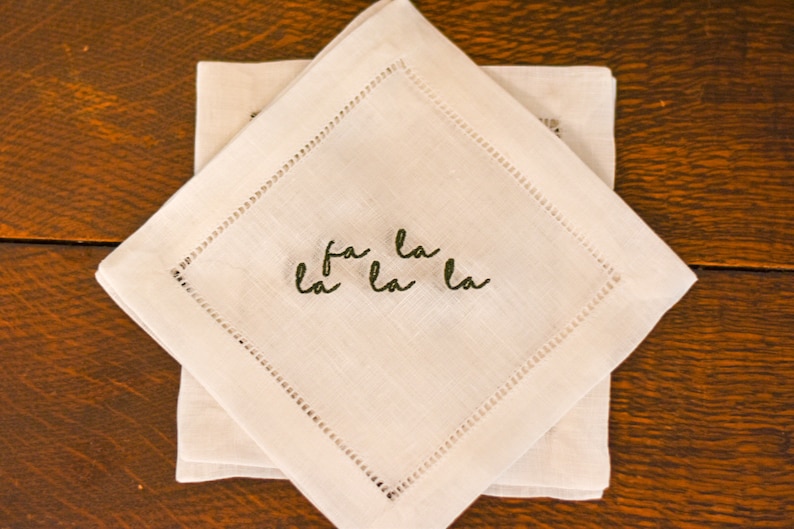 SimpleThreadsEmbroid Cocktail Napkin - Thumbnail 2