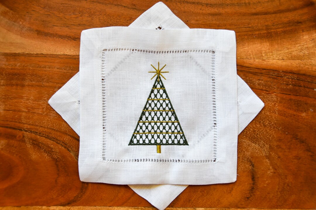 Chic Christmas Tree Cocktail Napkin Party Napkin Housewarming Gift