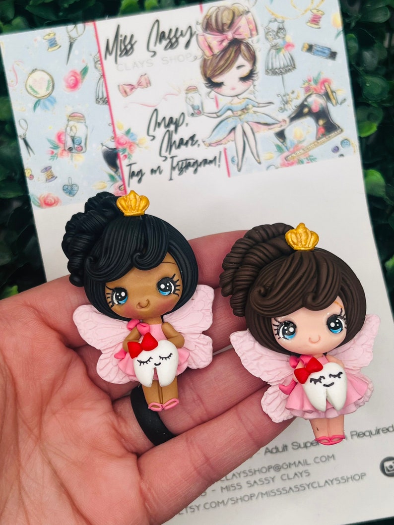 Dental Dentist Tooth Fairy Girl Doll Clay Clays for Bows Badge Etsy