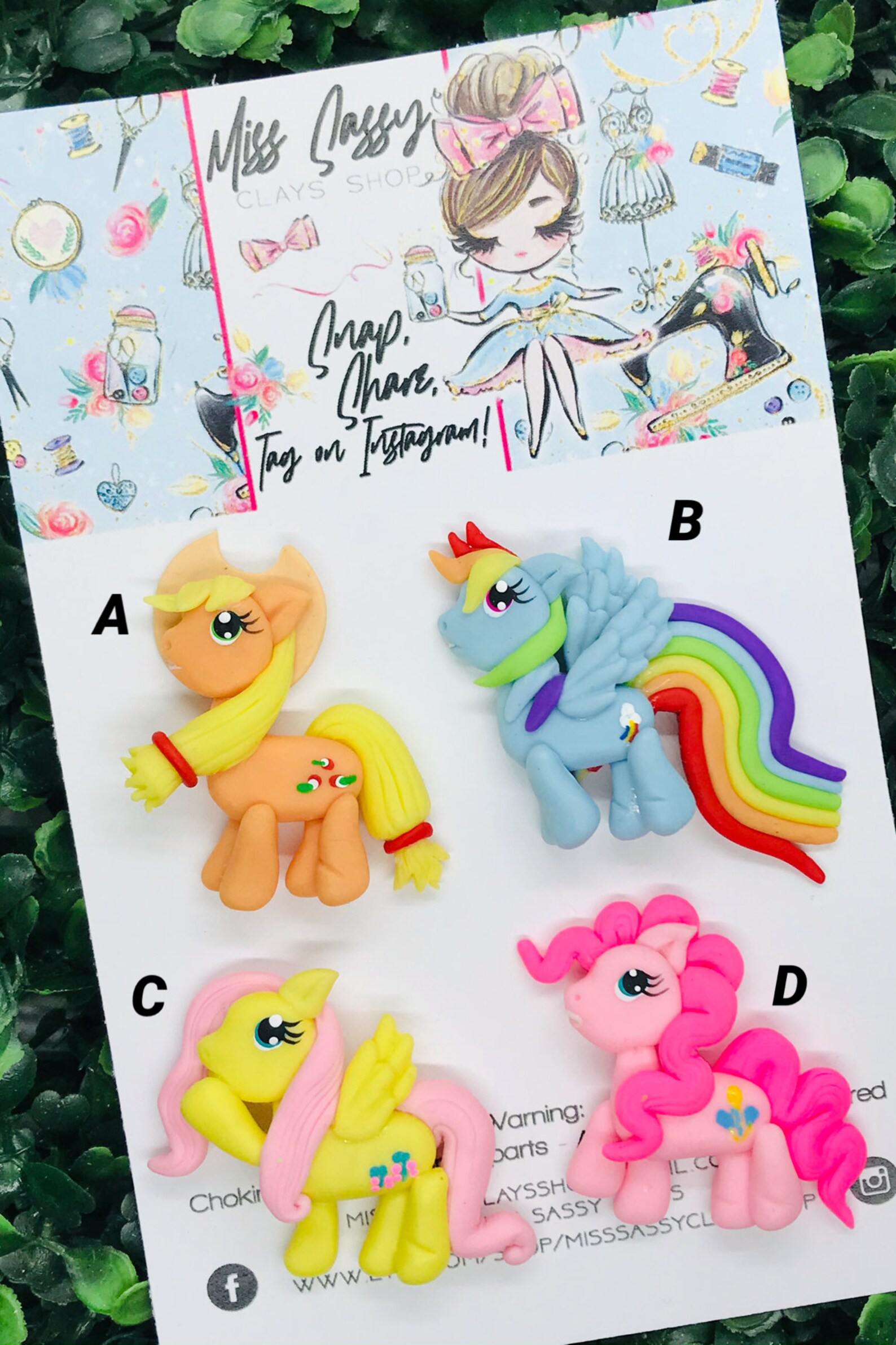 My Little Pony Clay Clays for Bows Arts and Crafts Etsy